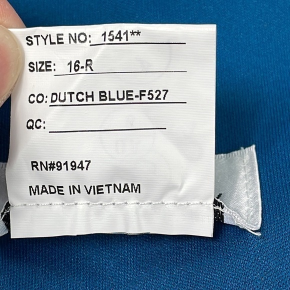 NWT After Six Cowl Neck Velvet Gown Bridesmaid Dress Dutch Blue 1541 Sz 16 - Picture 12 of 12